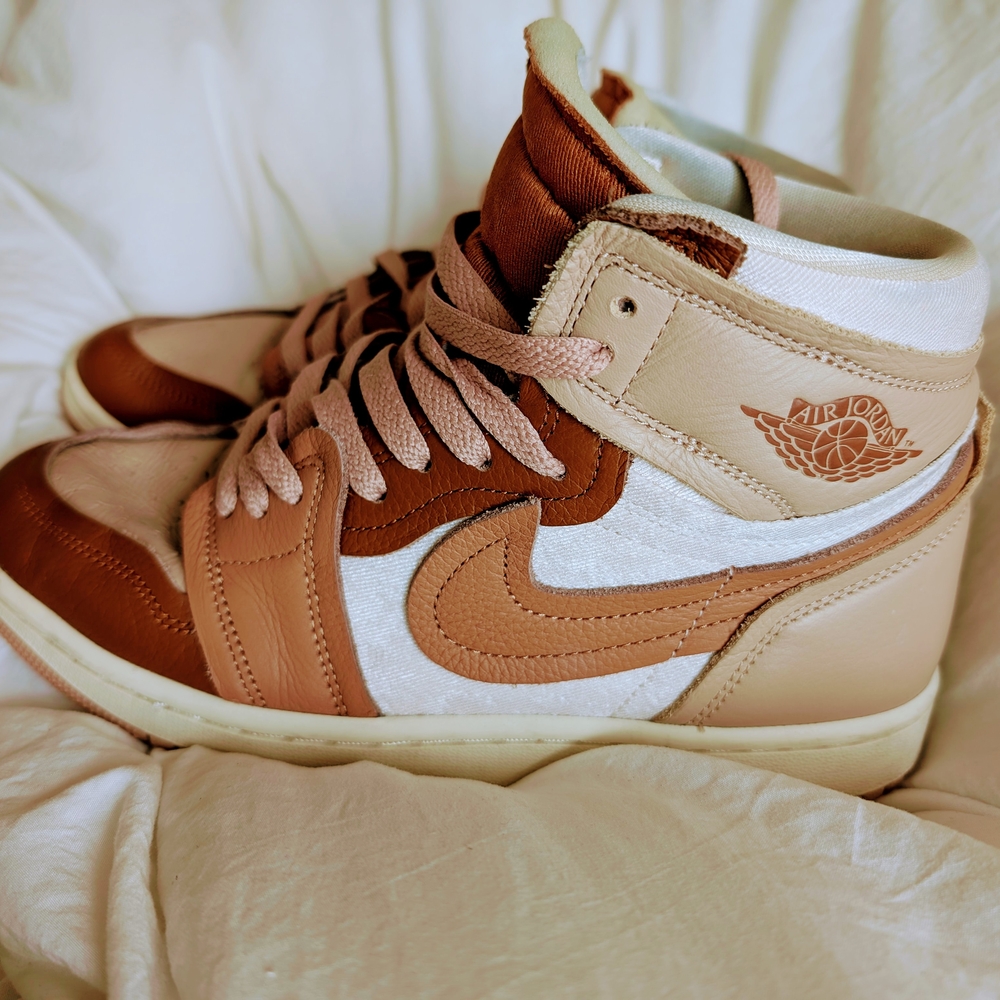 Jordan Women's High-Top Sneakers - Brown and Cream